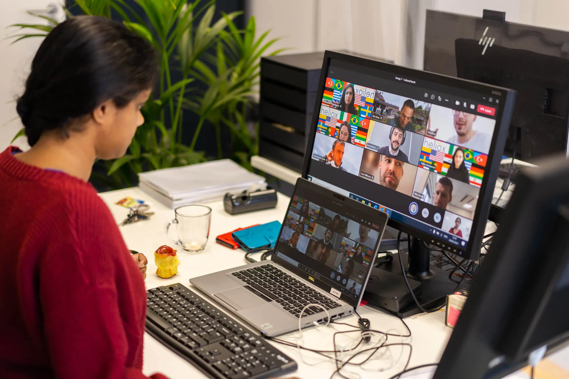 Woman on zoom call with Heliox team